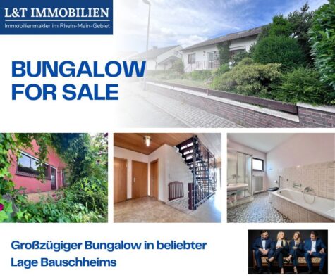 Großzügiger Bungalow in beliebter Lage Bauschheims, 65428 Rüsselsheim am Main, Haus